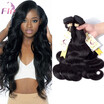 Peruvian Hair 4Bundles Body Wave Human Hair Extensions No Sheding Natural Color 8-28inch Deal 4pclot