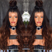 Fashion 1b33 Ombre Glueless Full Lace Human Hair Wig Lace Front Wig 150 Density Brazilian Virgin Hair Body Wave Human Hair Wig