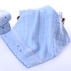 Mattress LOFTEX exports of Japanese cotton towel plain jacquard embroidery embroidered edge wreath cotton scarf blue 34 34cm 47g