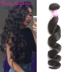 Brazilian Virgin Hair Loose Wave Human Hair Weave 1 Bundle 1B Brazilian Hair Weave Bundles