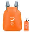WELLHOUSE waterproof folding backpack travel men&women skin bag outdoor mountaineering camping beach portable storage 20L orange