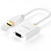 Shanze SAMZHE ZJX-080 HDMI to VGA converter high-definition signal cable laptop TV box then TV projector gold-plated version of the white 20CM