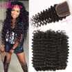 8A Brazilian Virgin Hair With Closure 4 Bundles Brazilian Deep Wave With Closure Unprocessed Brazilian Curly Human Hair Weaves