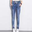 VIVAHEART Korean casual elastic elastic waist Harlan cowboy trousers female feet pants VWKN173239 light blue 26