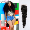YYONG Hair Indian Lace Closure MiddleFreeThree Part 100 Human Hair 8A Indian Kinky Curly Virgin Hair Closure Free Shipping