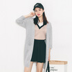 VIVAHEART Linen Loose Knit Sweater Cardigan Long Sleeve Shirt Women VWYC172442 Gray One Size
