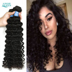 Best Hair Vendor Deep Wave Brazilian Virgin Hair Jet Black Brazillian Deep Wave Brazilian Curly Weave Human Hair Bundles Free Ship
