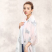 Margaret Gucci MARJA KURKI shawl scarf modal beach towel linen long towel large wide towel trip to Finland light blue 1BB990730