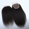 Favor Hair Kinky Straight Lace Closures Thick 4x4 Inch Brazilian Human Hair Closures For Black Women