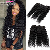 YYONG Hair Company 8A Grade Unprocessed Peruvian Deep Wave 3 Bundles Virgin Natural Color Peruvian Hair Bundles 3 Bundle Deals