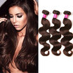 Aphro Hair Brazilian Virgin Human Hair 3 Bundles Body Wave Hair 100 8A Human Hair Extensions 4 Light Brown Color