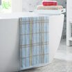Grace towel home textiles cotton absorbent soft thick plaid Avati long staple cotton towel blue 500g article 140 70cm