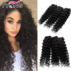 8A Brazillian Deep Wave Huamn Hair 3 Pcs Lots YYONG Hair Company Products Brazilian Hair Human Hair Bundles Free Shipping