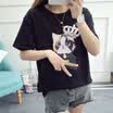 VIVAHEART casual loose fashion handmade sequins short sleeve T-shirt bottoming shirt female VWTD173335 black M