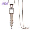 Jane Dan JIANDAN sweater chain female long fashion wild necklace pendant autumn&winter accessories luxury black