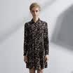 Marc Rebecca Silk Floral Long Sleeve Silk One Piece 72015E Black Print S Code