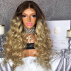 Two Tone Color 4Brown Body Wave Gluless Full Lace Wigs Lace Front Wig Brazilian Virgin Human Hair Full Lace Wigs With Baby Hair