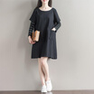 CITYPLUS Sen Female Art Fake Two-piece Knitted N A Long Sleeve Dress Skirt CWQZ172260 Black L