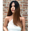 Grade 8A Cheap Ombre Full Lace Wig Virgin Brazilian Soft Lace Front Wig Silky Straight Two Tone Ombre Human Hair Wigs For Black Wo