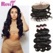 Unprocessed Malaysian Virgin Hair Body Wave 3PCs with 134 Frontal Malaysian Body Wave Human Hair Weaving Bundles with Closure