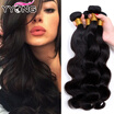 Hot Natural Black Indian Body Wavy Hair Unprocessed Indian Virgin Hair 4 Bundles YYONG Virgin Hair Human Hair Bundle Deals