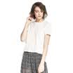 UR ladies women&39s round neck lace stitching short sleeve T-shirt WG24R4EN2000 deep black S