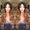 150 Density Unprocessed Virgin Brazilian Three Tone Ombre Color Body Wave Lace Front Wigs Glueless Full Lace Human Hair Wigs