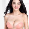 Yeze Silicone Braless Silky Silk Invisible Bra Stick Thickening Gathering Swim Sweater A Cup
