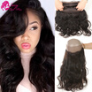 Peruvian Body Wave Natural Hair 360 Lace Virgin Hair With Baby Hair Peruvian 360 Lace Frontal Closure Human Hair 2242