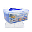 Locks&buckles portable plastic sealed storage box storage box storage box can be used as medicine box medicine box storage box HPL883 65L transparent