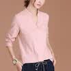 CITYPLUS Arts Fan Li collar wild primer shirt loose long-sleeved shirt CWCC172473 pink L