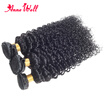 Mongolian Kinky Curly Virgin Hair Kinky Curly Weave Bundles Unprocessed Human Hair Extensions Natural Black 1B Anne Well Hair