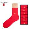 TOLORINIE leisure men socks blessing card combed cotton year socks red festive socks Hongfu socks&socks in the socks socks autumn&winter 6 double K7267M0011