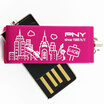 PNY USB20 metal twin U disk 64G pink