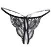 Cupidcat Sexy Lace Open Briefs Black