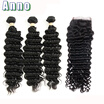Peruvian Virgin Hair With Closure Lace Closure Peruvian Hair Deep Wave With Closure Peruvian Deep Wave Closure With Hair Bundles