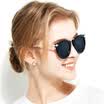 Blue Bluekiki polarized sunglasses large frame driving sunglasses color film sunglasses female sunglasses 7024 black box ice blue