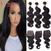 Peruvian Virgin Hair Body Wave With Closure 3 Bundles Peruvian Body Wave With Closure Cy May Hair Bundles With Closure