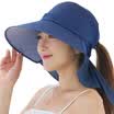 Jingdong supermarket luxury field Sheye ZYM0032zangqing hat female summer Korean version of the sun hat women&39s neck protection hood big along the ride sun hat navy