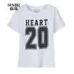 Semir Semir Short Sleeve T-Shirt Summer Lady Casual Loose Letter Print T-Shirt Couple 12216000044 Light Blue M