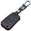 Huashi Skoda Octavia key bag three-button folding black special car leather key set keychain
