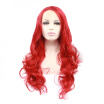 Anogol Handmade Long Wavy Red Peruca Laco Sintetico Heat Resistant Fiber Natural Fully Hair Wigs Synthetic Lace Front Wig