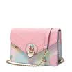 Bag than the envelope bag chain Messenger Messenger bag hit the color of the package small package 721003 - Barbie powder