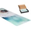 Yiyi 1mm natural rubber yoga mats thin&foldable widening 66cm double-sided non-slip sports fitness pad dandelion