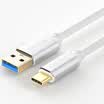 SAMZHE Type-C data cable charging cable USB30 Andrews fast charge line support millet 5 4C music as Huawei P9 P10 aluminum shell silver 1 meter LTC-100A