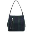 Todos los días MEIDU Europa y los Estados Unidos de moda retro bandolera de cuero con lona bolso casual de moda bolso de color de cubo de la Sra MWB150632 azul con negro