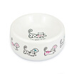 Teddy Cat White Cartoon Strike Curled Curved Cat Bowl Garfield Puppy Puppy Cat Cat Catware Cat Food Pot