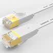 Shanze SAMZHE 6030PBS six flat cable network oxygen-free copper Gigabit gold-plated metal head high-speed computer network cable cat6 class ultra-thin white 3 meters