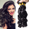 4 Bundle Deals Brazilian Loose Wave Virgin Hair Bundles Queen Hair Products Brazilian Virgin Hair Wet And Wavy Human Hair Weave