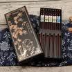 Jingdong Supermarket Bamboo wood in the classic Chinese 5 flower chopsticks 5 double gift boxed chopsticks home gift chopsticks frame